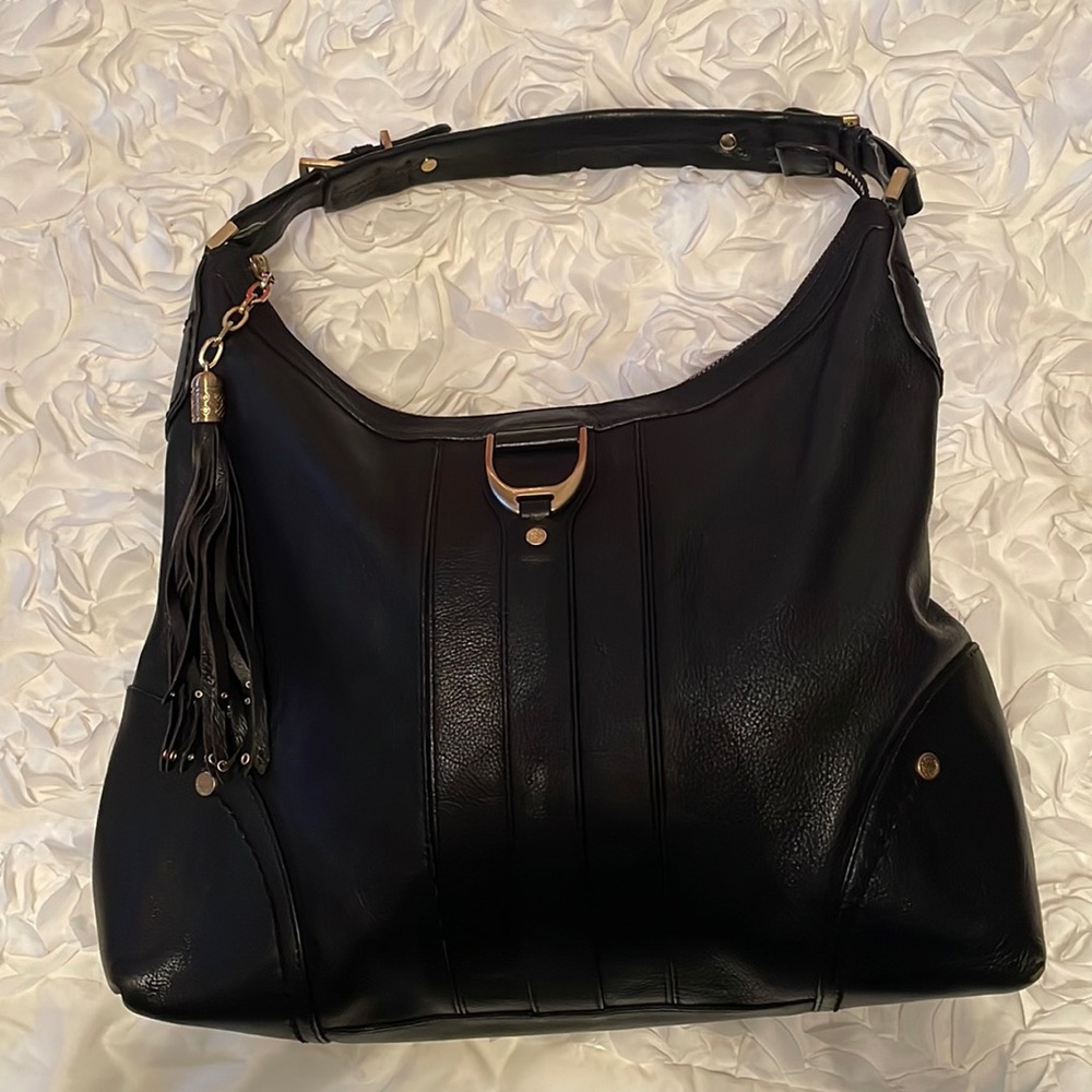 Coal Haan Black Leather Shoulder Bag Hobo Handbag